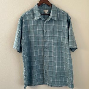 Haggar Clothing Mens 2XLT Casual Dress Shirt Short Sleeve